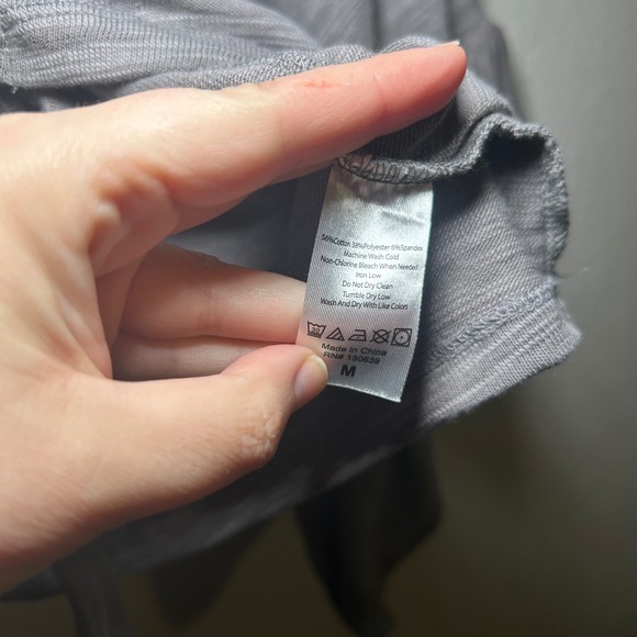 Earthbound Gray Ruched Top Women's Medium boho minimal indie festival granola - Picture 5 of 6